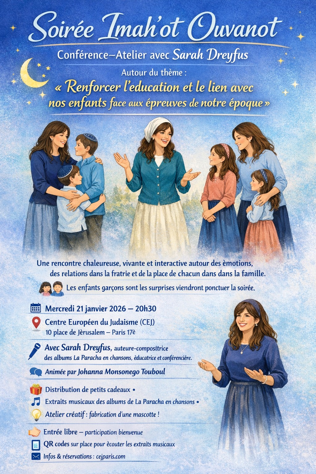 Soirée Ima’ot Ouvanot – Education avec Sarah Dreyfus