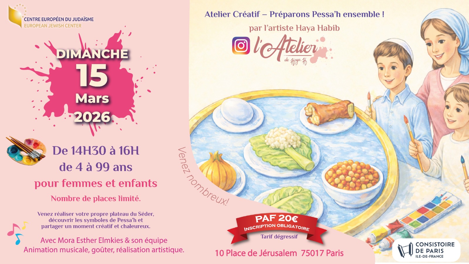 Atelier Créatif – Préparons Pessa&rsquo;h ensemble !