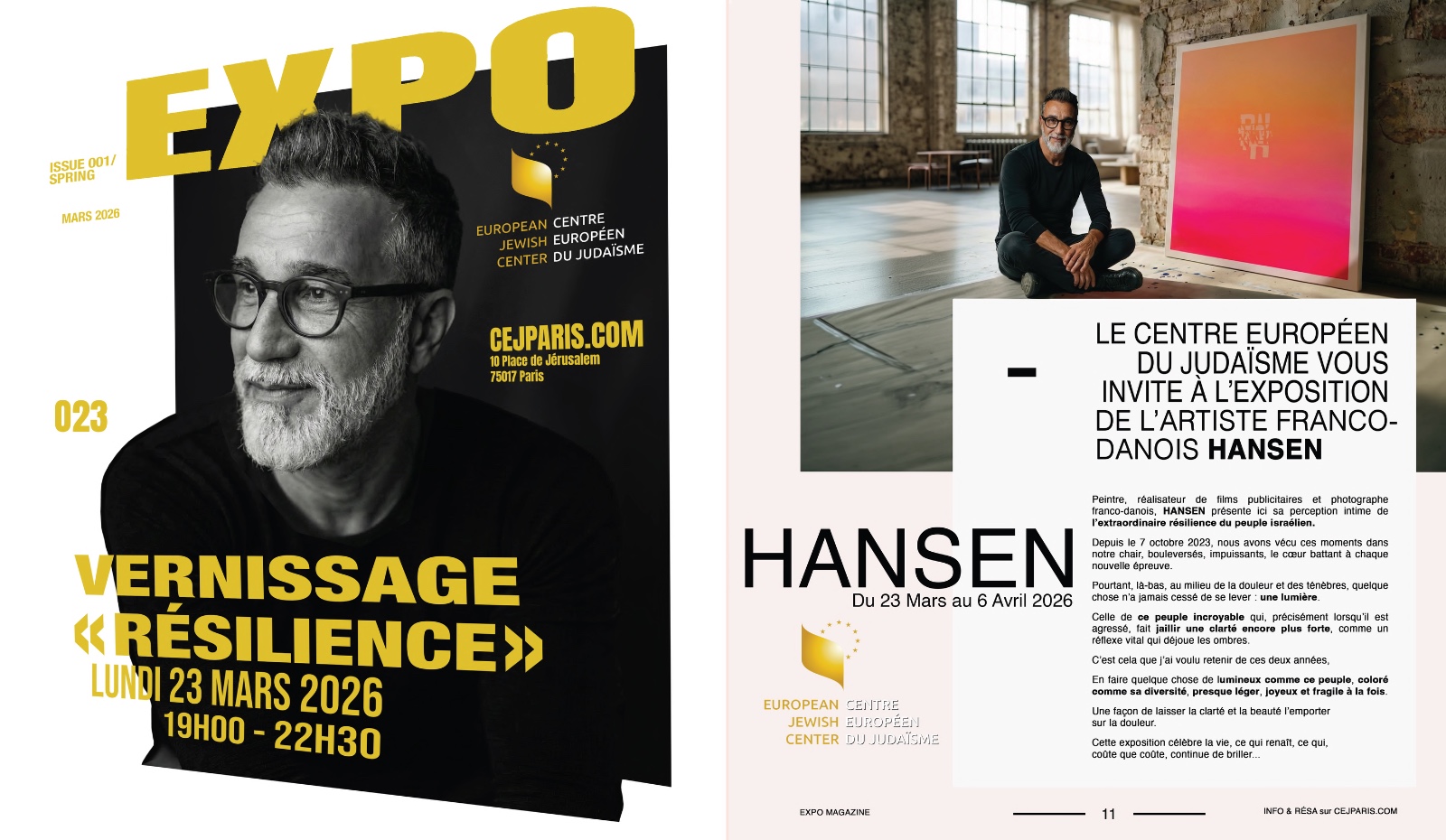 Vernissage de l&rsquo;exposition HANSEN : « RÉSILIENCE »