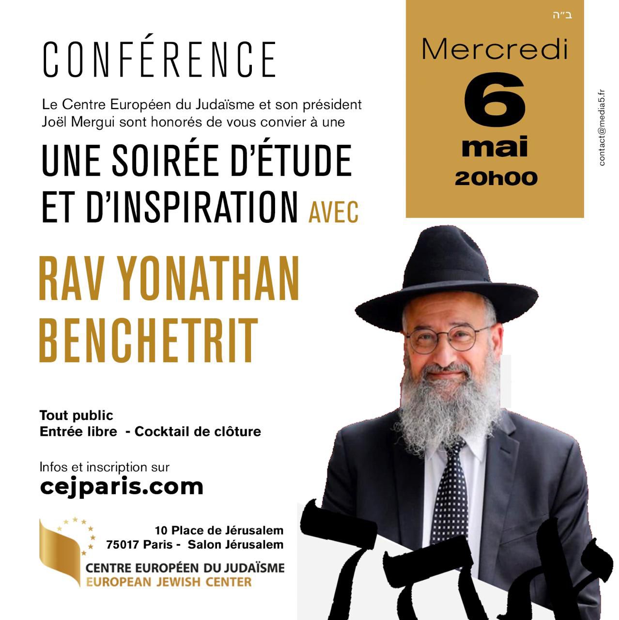 Soirée d&rsquo;étude avec Rav Yonathan Benchetrit