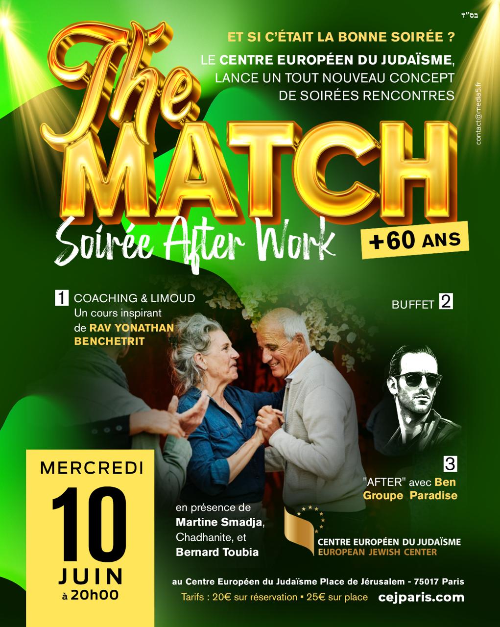 Soirée After Work pour Célibataires (+60 ans)