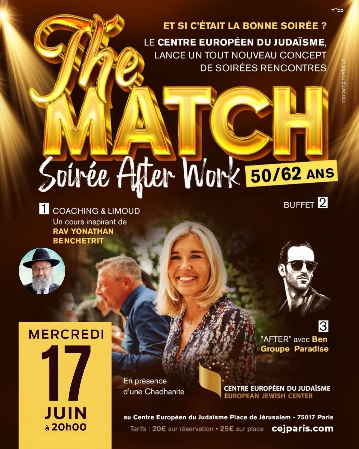 Soirée After Work pour Célibataires (50/62 ans)