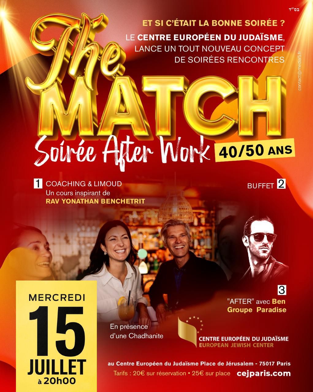 Soirée After Work pour Célibataires (40/50 ans)