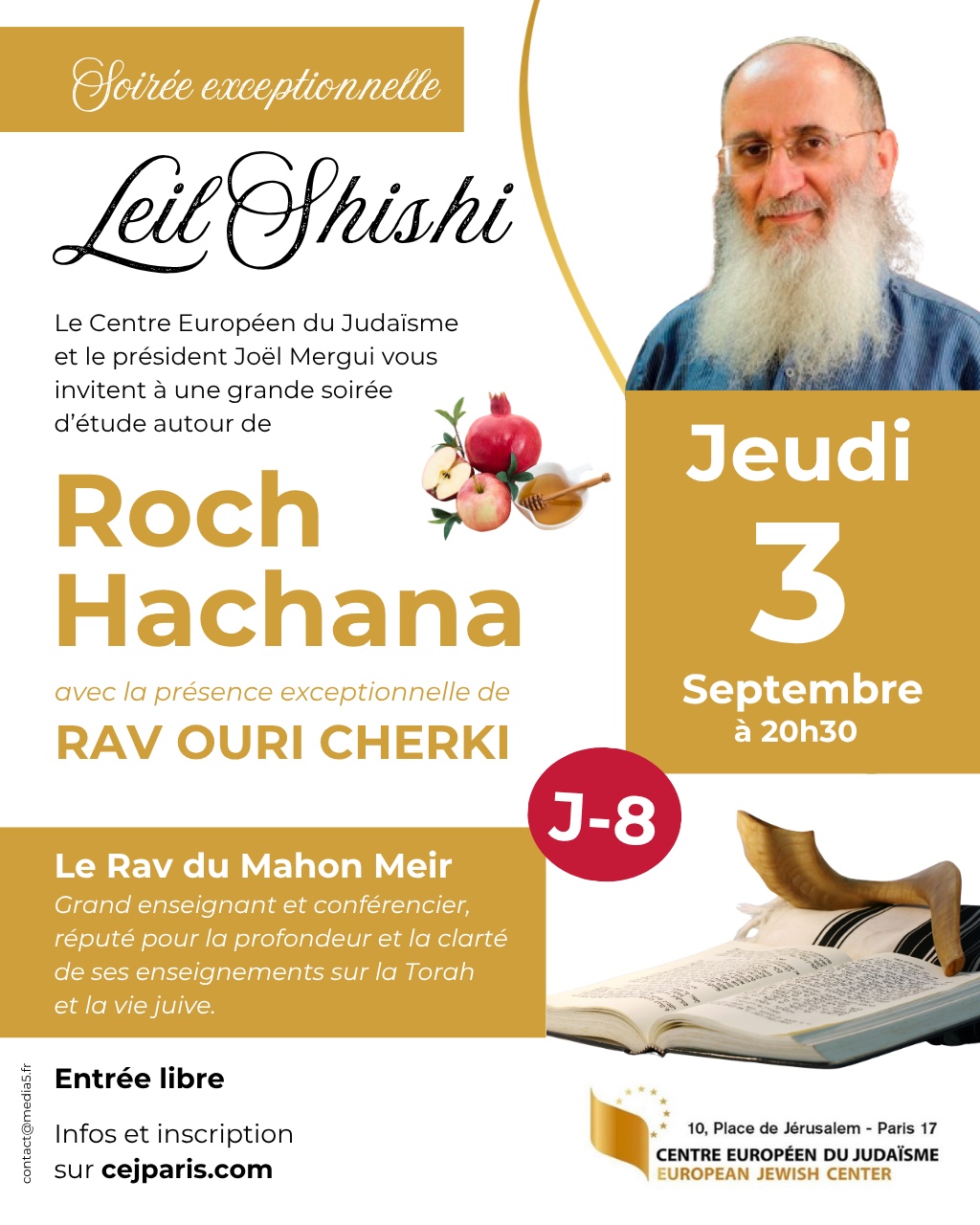 Leil Shishi spécial Roch Hachana – avec Rav Oury Cherki