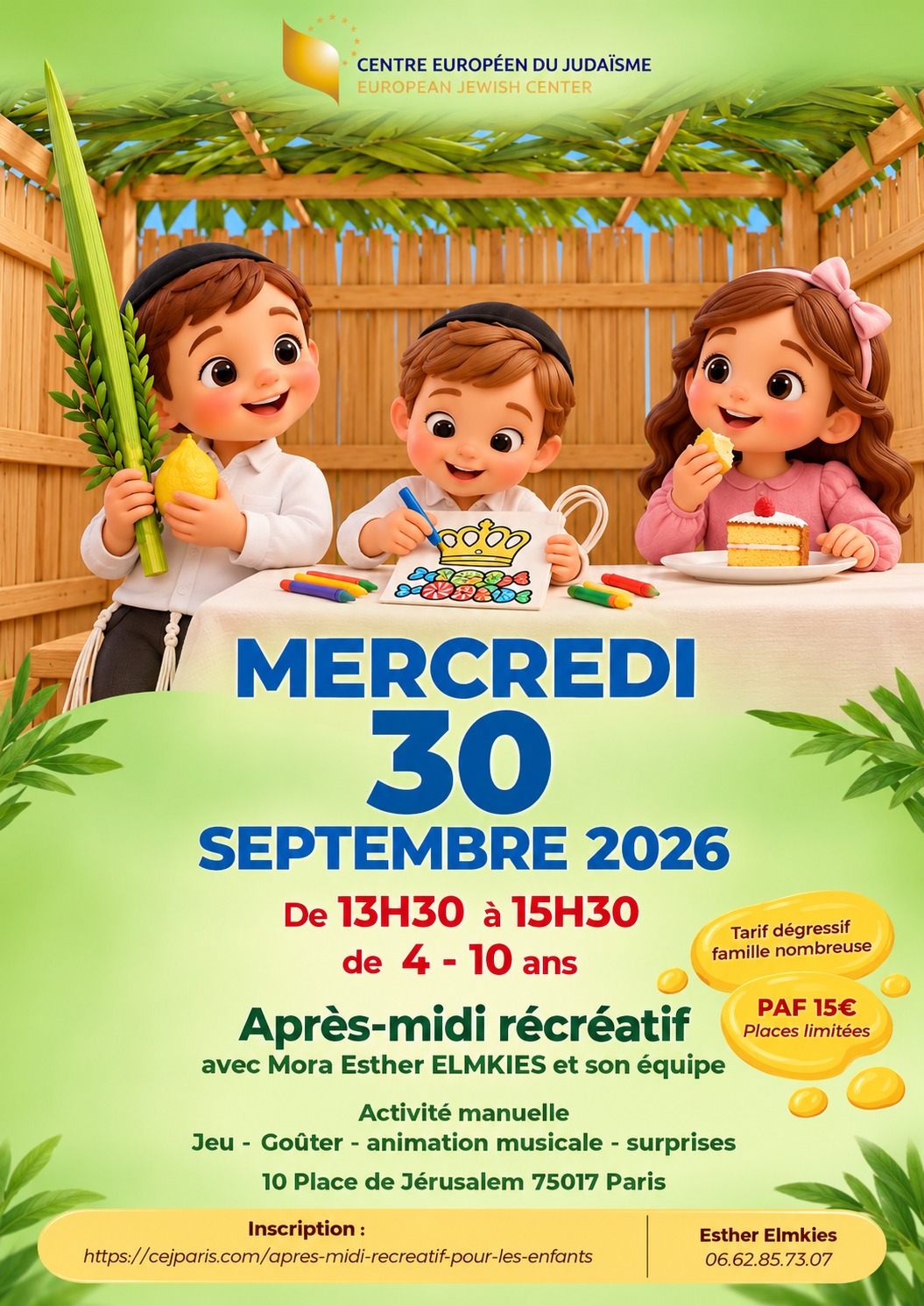 CEJ KIDS : après-midi récréatif pour les enfants