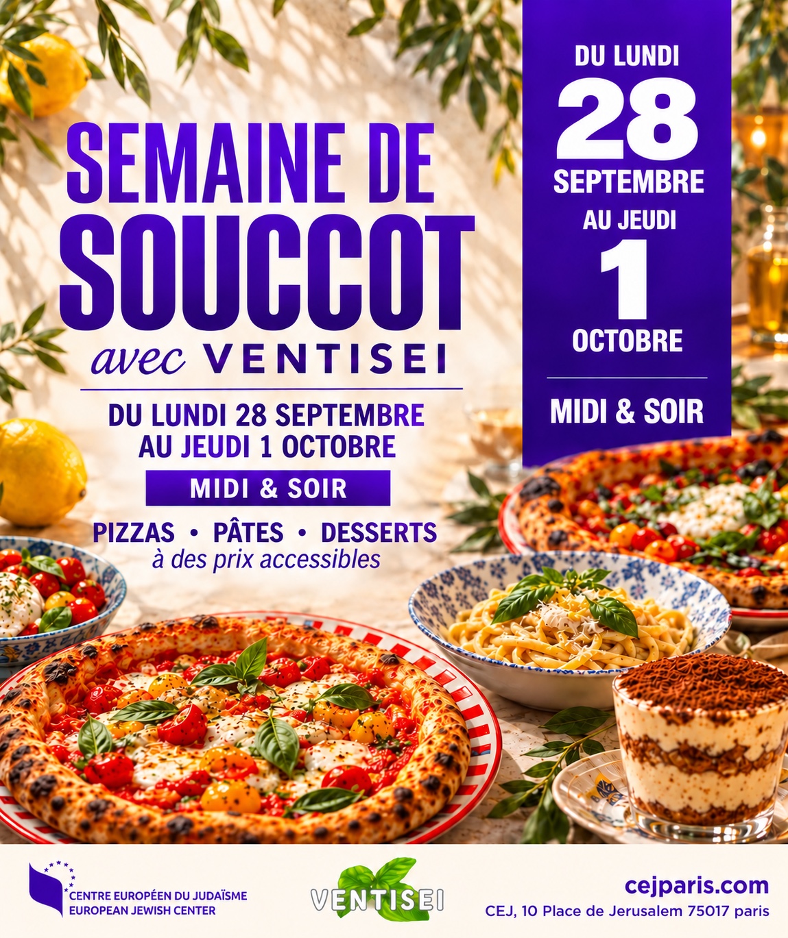 Semaine de Souccot avec Ventisei au CEJ