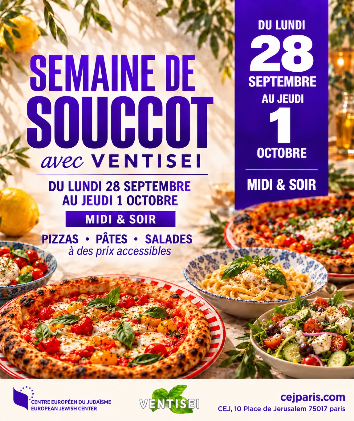 Semaine de Souccot avec Ventisei au CEJ